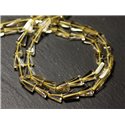 Fil 29cm 36pc env - Perles de Pierre - Topaze Jaune Citrine Triangles 8-9mm - 8741140013193 