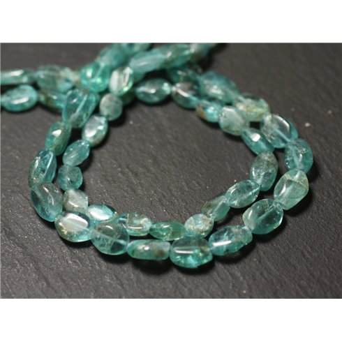 Fil 33cm 38pc env - Perles de Pierre - Apatite Olives 7-9mm - 8741140012554 