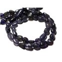 Fil 33cm 37pc env - Perles de Pierre - Iolite Cordiérite Olives 7-14mm - 8741140012592 