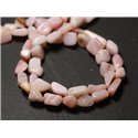 Fil 32cm 29-38pc env - Perles de Pierre - Opale Rose Olives 6-15mm - 8741140012615 