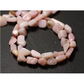 Thread 32cm approx 29-38pc - Stone Beads - Pink Opal Olives 6-15mm - 8741140012615 