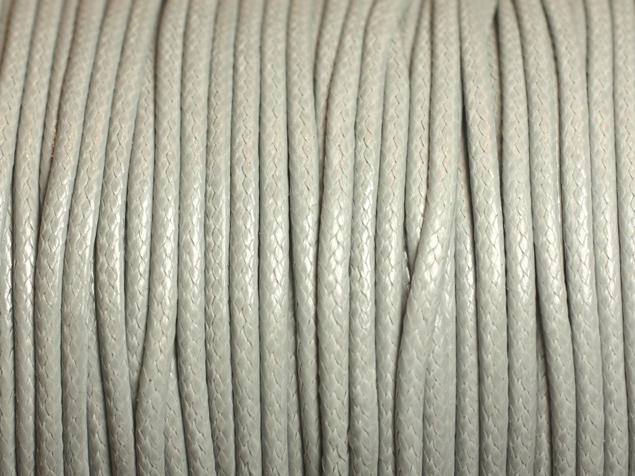Bobine 90 mètres - Fil Cordon Coton Ciré 2mm Gris clair 
