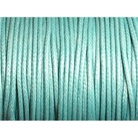 Bobina de 90 metros - Hilo de cordón de algodón encerado de 2 mm Azul Turquesa 