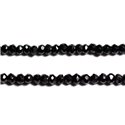 10pc - Perles Pierre - Spinelle noir Rondelles Facettées 5-6mm -  8741140010260