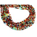 Fil 39cm 170pc env - Perles de Pierre - Agate Multicolore Boules 2mm