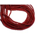 Fil 39cm 180pc env - Perles de Pierre - Cornaline Boules 2mm 