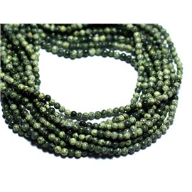Filo 39 cm circa 190 pz - Perline di pietra - Palline serpentine 2 mm 