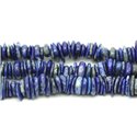 Fil 39cm 110pc env - Perles de Pierre - Lapis Lazuli Chips Palets Rondelles 8-14mm