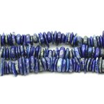 Fil 39cm 110pc env - Perles de Pierre - Lapis Lazuli Chips Palets Rondelles 8-14mm