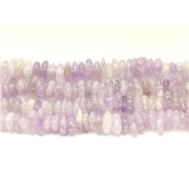 Thread 39cm approx 100pc - Stone beads - Light amethyst Chips Palets Rondelles 8-14mm 