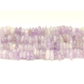 Thread 39cm approx 100pc - Stone beads - Light amethyst Chips Palets Rondelles 8-14mm 