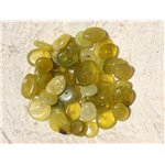 Fil 39cm 130pc env - Perles Pierre - Jade Olive Chips Palets Rondelles 8-15mm Vert Jaune