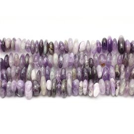 Thread 39cm approx 100pc - Stone Beads - Amethyst chevron Chips Palets Rondelles 10-15mm 