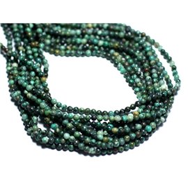 Thread 39cm approx 190pc - Stone Beads - African Turquoise Balls 2mm 