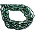 Fil 39cm 190pc env - Perles de Pierre - Turquoise d'Afrique Boules 2mm 
