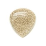 N47 - Cabochon de Pierre - Corail Fossile Goutte 33x30mm - 8741140006850 