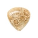 N48 - Cabochon de Pierre - Corail Fossile Goutte 35x34mm - 8741140006867 
