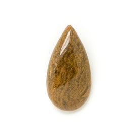 N16 - Cabujón de piedra - Gota de madera fósil 44x26mm - 8741140006317 