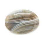 N5 - Cabochon de Pierre - Agate grise naturelle Ovale 34x24mm - 8741140005617 