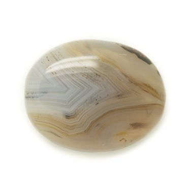 N10 - Cabochon de Pierre - Agate grise naturelle Ovale 26x21mm - 8741140005662 