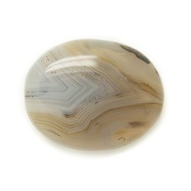 N10 - Stone Cabochon - Natürlicher grauer Achat Oval 26x21mm - 8741140005662 