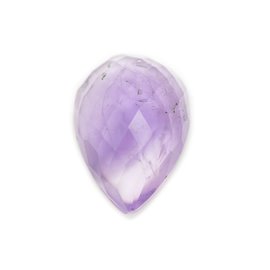 N14 - Stone Cabochon - Faceted Amethyst Drop 26x18mm - 8741140005822 