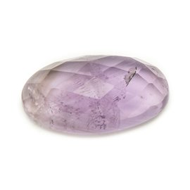 N27 - Stone Cabochon - Faceted Amethyst Oval 22x12mm - 8741140005952 
