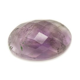 N40 - Stone Cabochon - Faceted Amethyst Oval 27x17mm - 8741140006089 