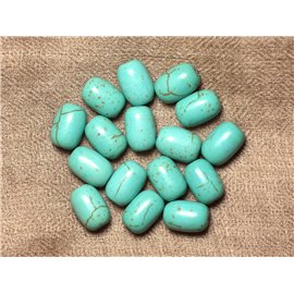 Rijg ongeveer 39cm 26pc - Synthetische Turquoise stenen kralen 14 mm vaten turkoois blauw 