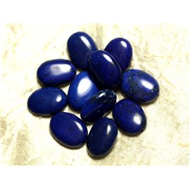 Hilo 39cm 18pc aprox - Cuentas de Piedra Turquesa Sintética Ovalada 20x15mm Azul Noche 