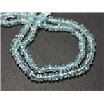 Fil 40cm 135pc env - Perles de Pierre - Aigue Marine Rondelles 4-5mm Fil 40cm 135pc env - Perles de Pierre - Aigue Marine Rondelles 4-5mm