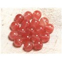 Fil 39cm 31pc env - Perles de Pierre - Quartz Cerise Boules 12mm 