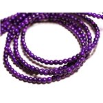 Fil 39cm 92pc env - Perles de Pierre Turquoise Synthèse Reconstituée Boules 4mm Violet 