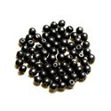 Fil 39cm 63pc env - Perles de Pierre Turquoise Synthèse Reconstituée Boules 6mm Noir 