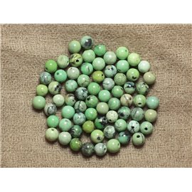 Fil 39cm 96pc environ - Perles Pierre Turquoise naturelle Boules 4mm blanc vert turquoise menthe