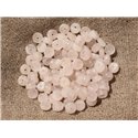 Fil 39cm 150pc env - Perles de Pierre - Quartz Rose Rondelles Heishi 4x2mm