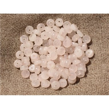 Fil 39cm 150pc env - Perles de Pierre - Quartz Rose Rondelles Heishi 4x2mm