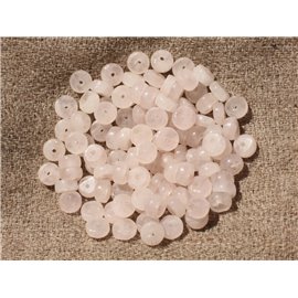 Thread 39cm 150pc approx - Stone Beads - Rose Quartz Heishi Rondelles 4x2mm