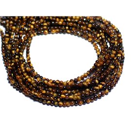 Thread 39cm approx 190pc - Stone Beads - Tiger Eye Balls 2mm 