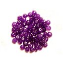 Fil 39cm 90pc env - Perles de Pierre - Jade Rondelles Facettées 6x4mm Violet 