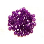 Fil 39cm 90pc env - Perles de Pierre - Jade Rondelles Facettées 6x4mm Violet 