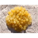 Fil 39cm 110pc env - Perles de Pierre - Jade Rondelles Facettées 5x3mm Jaune