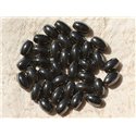 Fil 39cm 46pc env - Perles de Pierre - Hématite Olives 8x5mm 