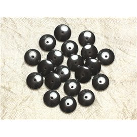 Gewinde 39cm ca. 94pc - Steinperlen - Hämatit Rondellen 12x3mm 