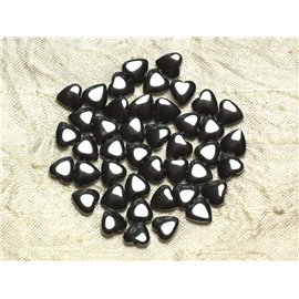 Fil 39cm 54pc env - Perles de Pierre - Hématite Coeurs 8mm 