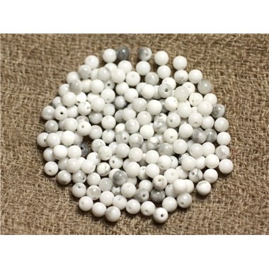 Fil 39cm 185pc env - Perles de Pierre - Howlite Boules 2mm 