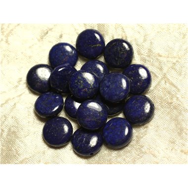 Fil 39cm 26pc env - Perles de Pierre - Lapis Lazuli Palets 14mm 