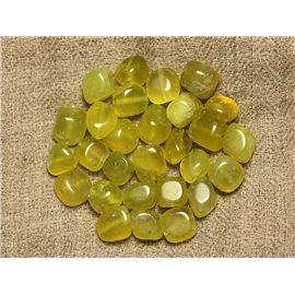 Thread 39cm 37pc approx - Stone Beads - Jade Olive Nuggets cubes 7-11mm 
