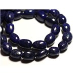 Fil 39cm 25pc env - Perles de Pierre - Lapis Lazuli Olives 15x10mm 