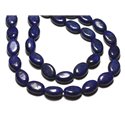 Fil 39cm 31pc env - Perles de Pierre - Lapis Lazuli Ovales 12x8mm 